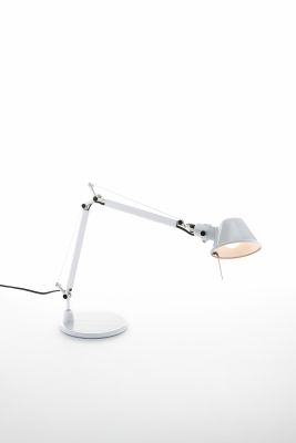 Tolomeo Micro Tischleuchte Body mit Fuß Weiß hochglanzpoliert Artemide